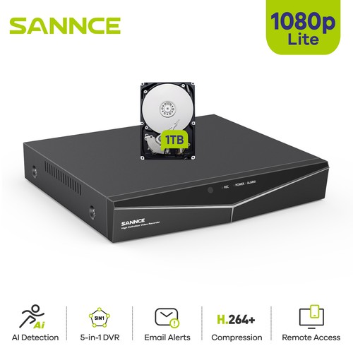 Sannce 16ch cctv 1080p - sannce,