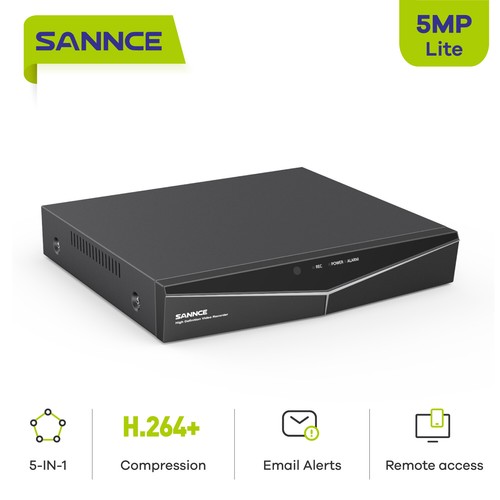 Sannce 5in1 5mp lite 8ch - lite, dvr